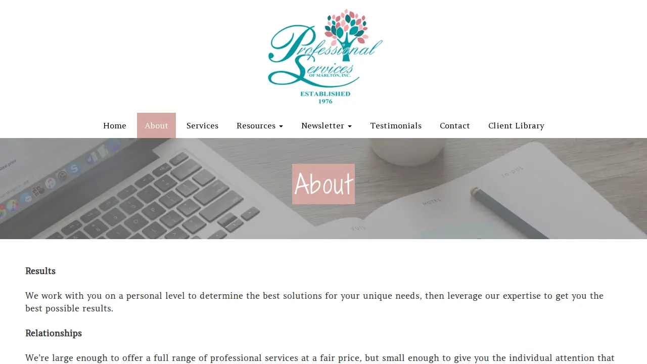 Professional Services of Marlton Inc. page
