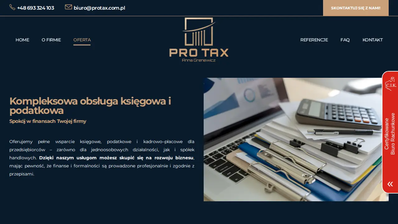 PRO TAX Anna Grenewicz page