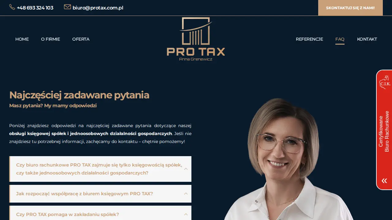 PRO TAX Anna Grenewicz page