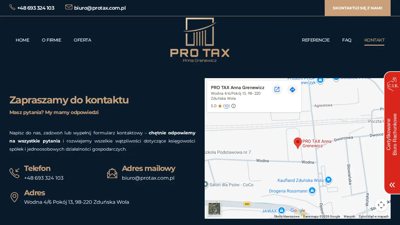 PRO TAX Anna Grenewicz page