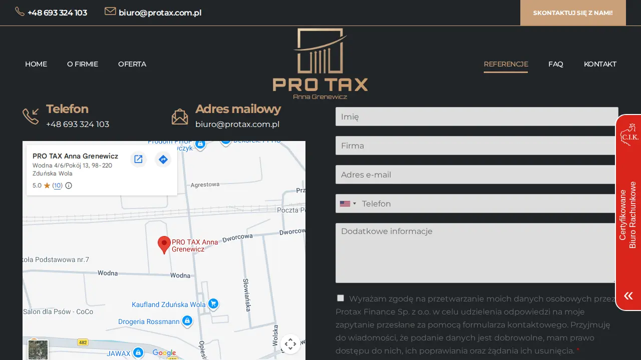 PRO TAX Anna Grenewicz page