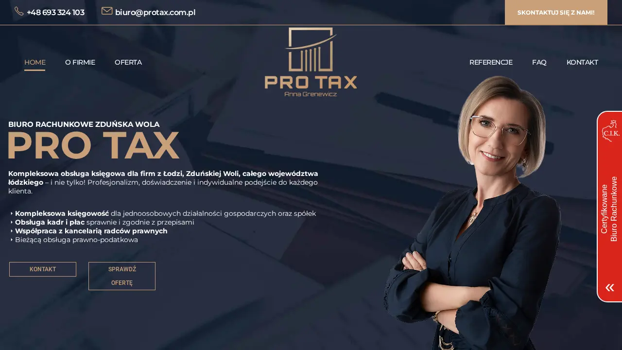 PRO TAX Anna Grenewicz website