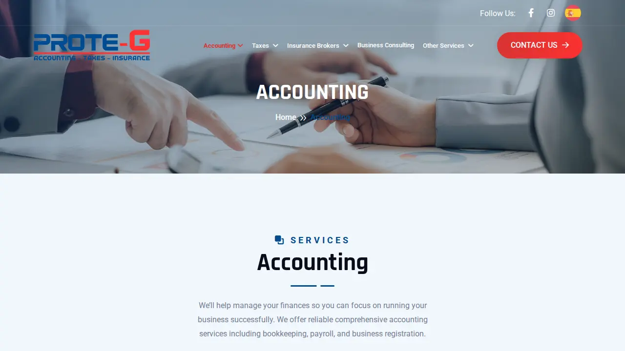 PROTE-G SERVICES, PDX page