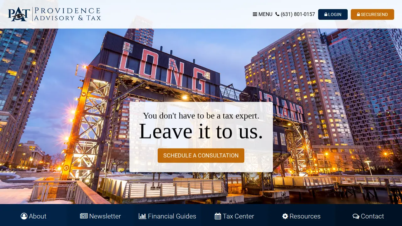 Providence Advisory and Tax page