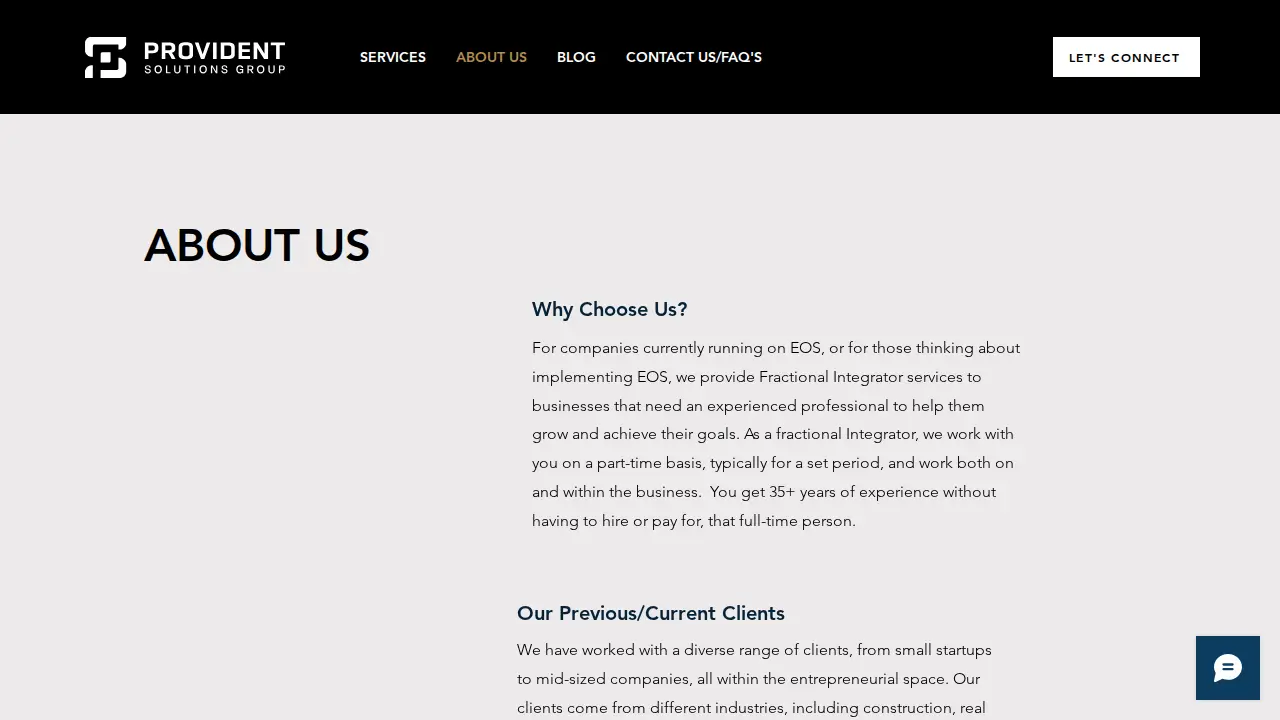 Provident Solutions Group page