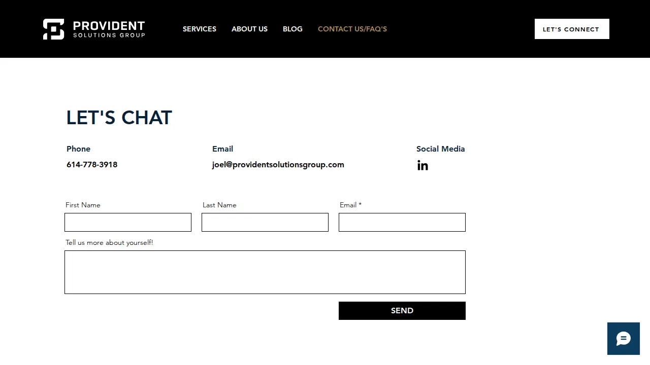 Provident Solutions Group page