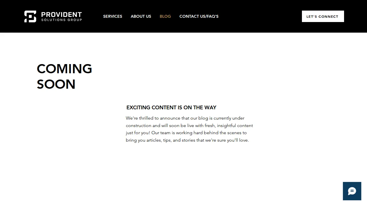Provident Solutions Group page