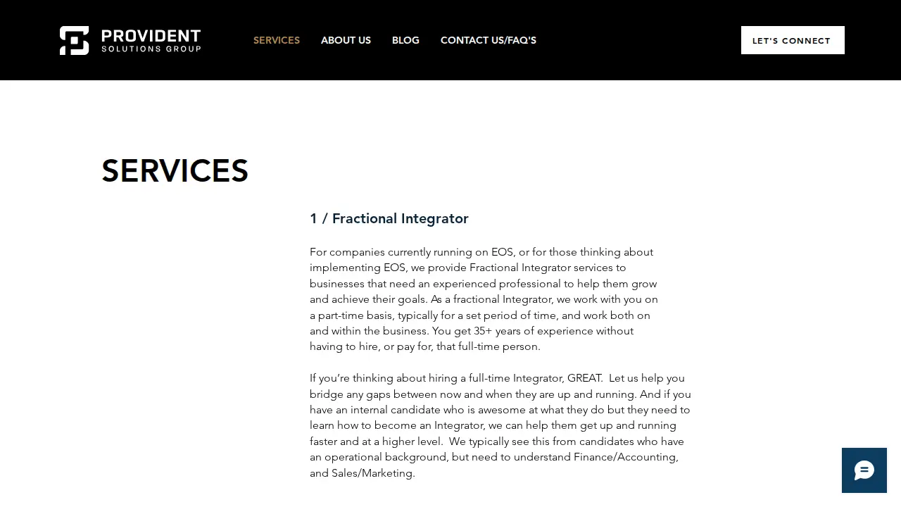 Provident Solutions Group page