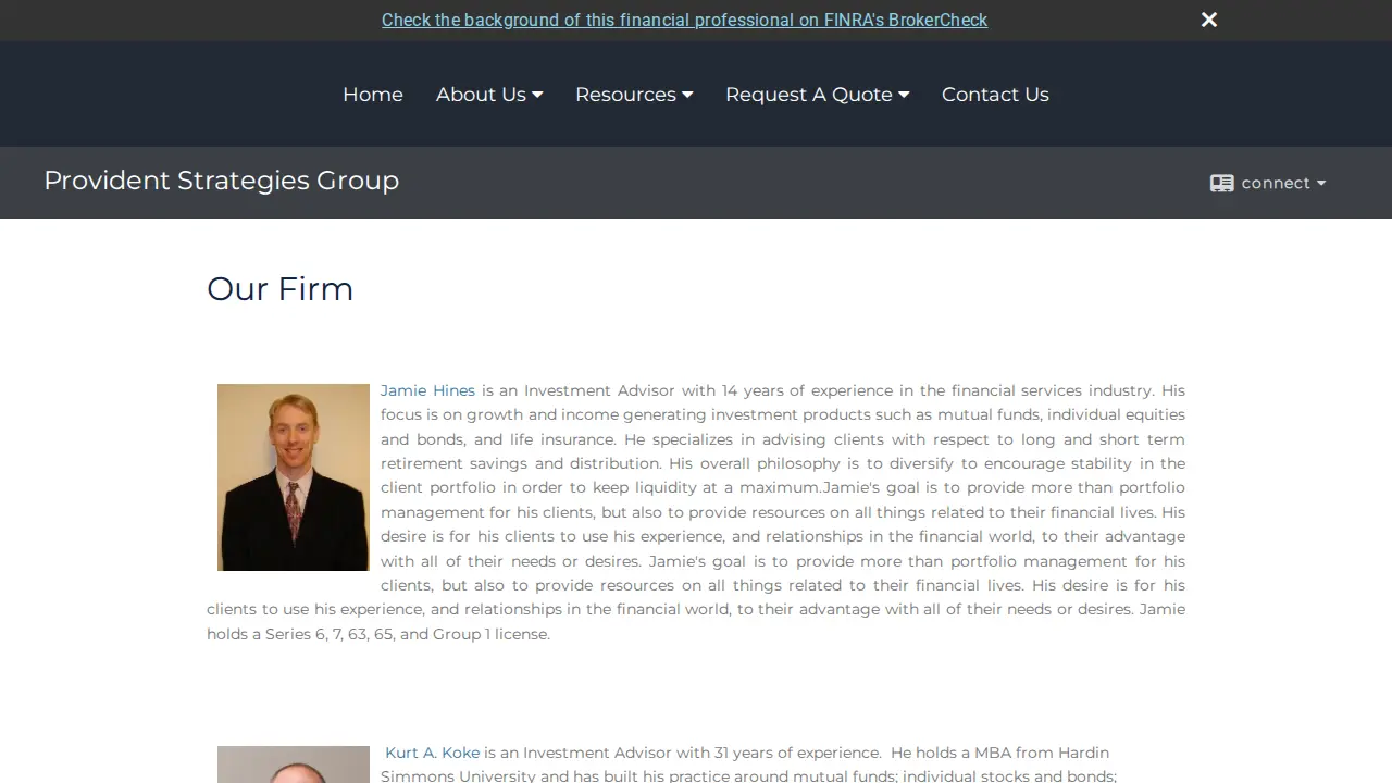Provident Strategies Group - Mike Taylor page