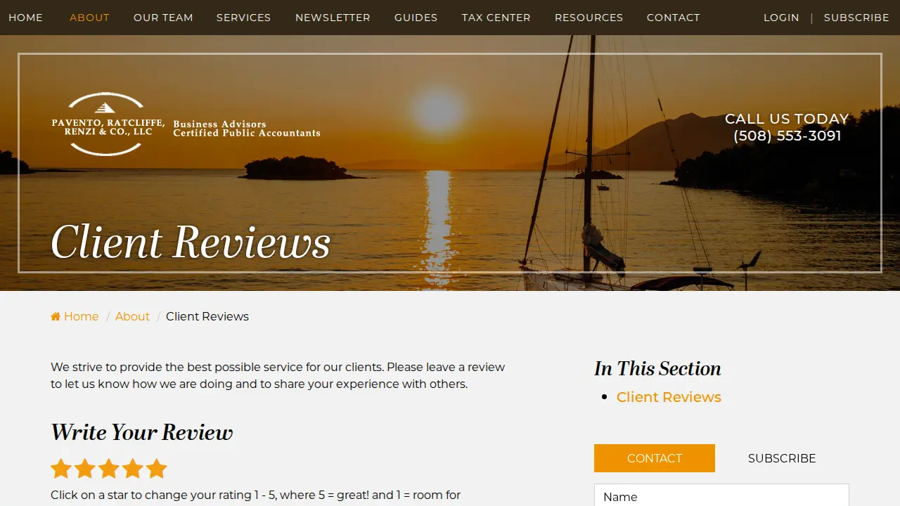 Pavento, Ratcliffe, Renzi & Co., LLC page