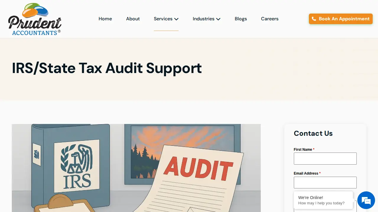 Prudent Accountants page