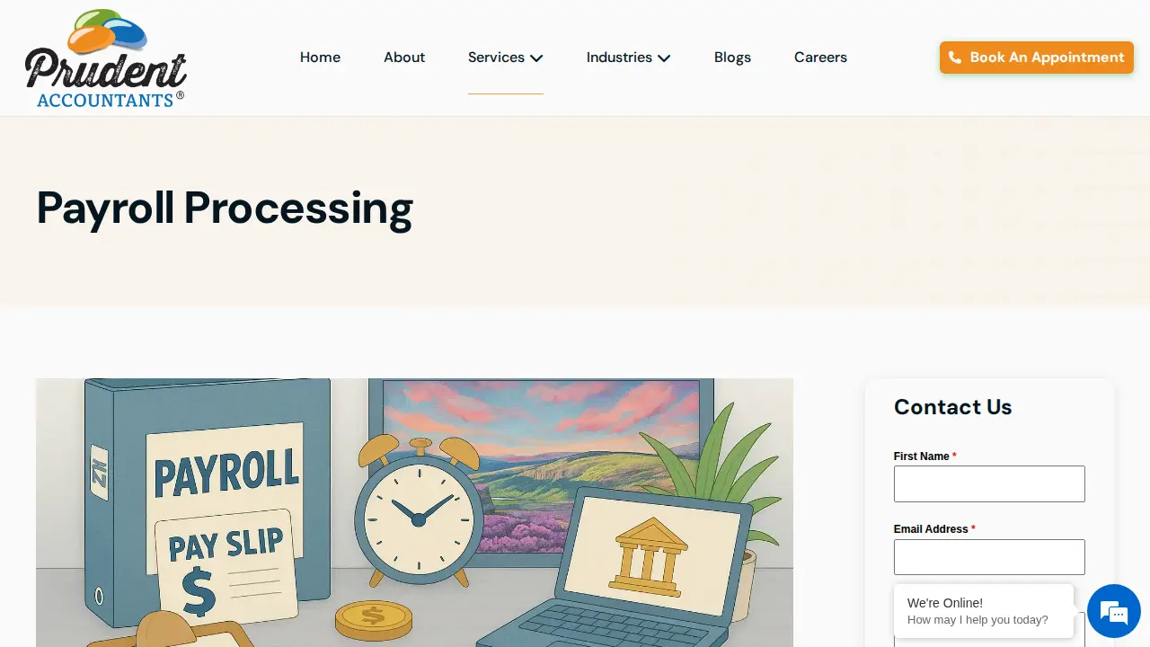 Prudent Accountants page