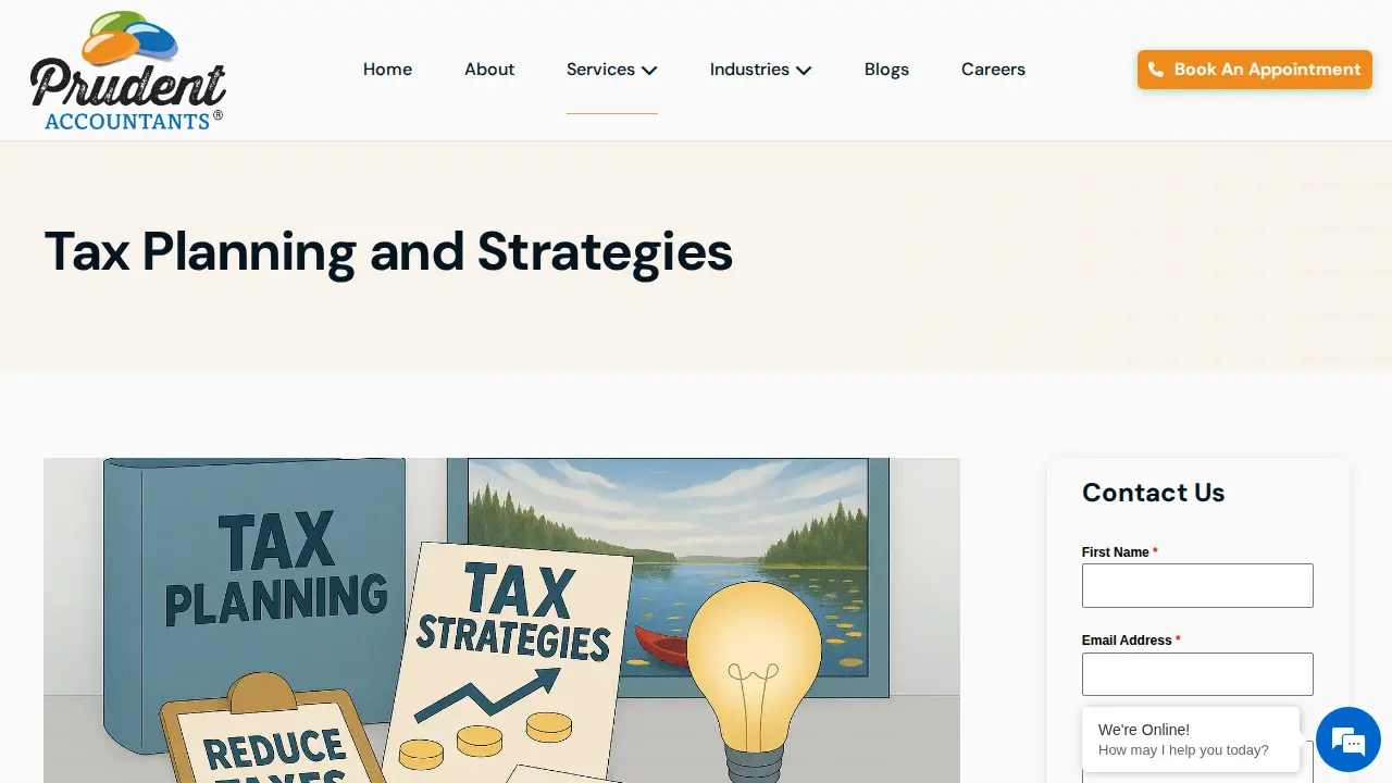 Prudent Accountants page
