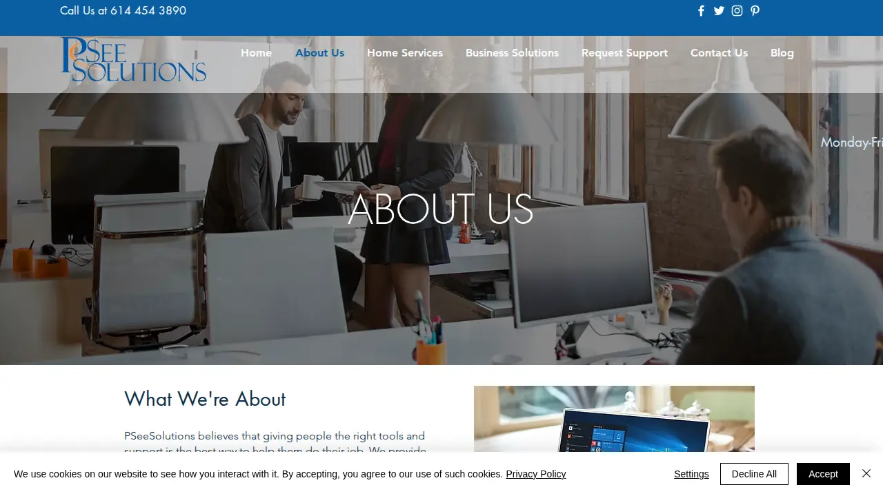 PSeeSolutions page