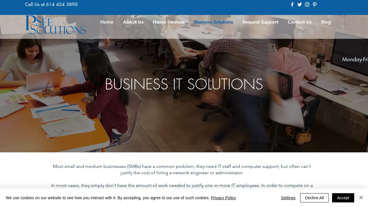 PSeeSolutions page