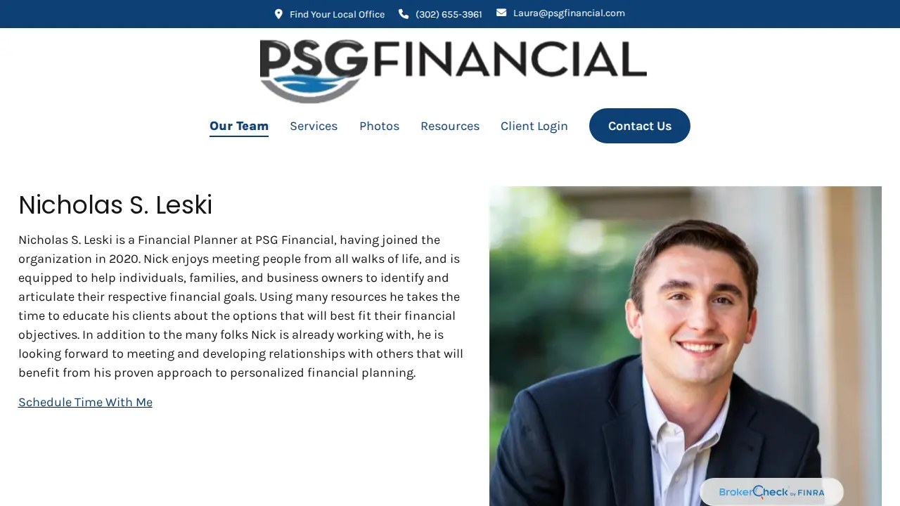 PSG Financial page