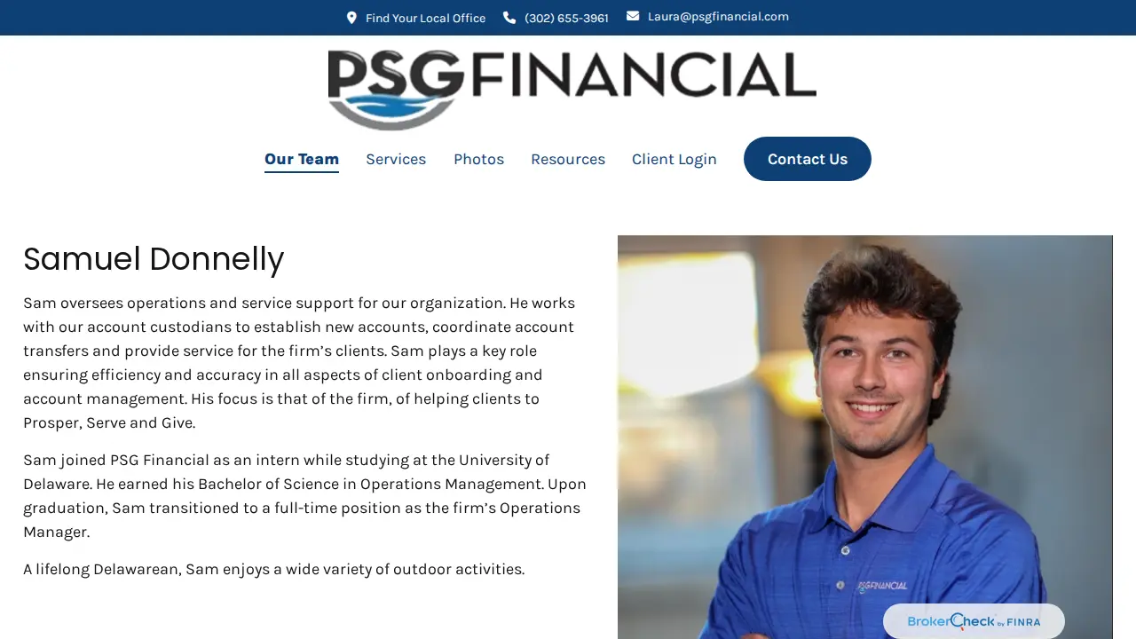 PSG Financial page