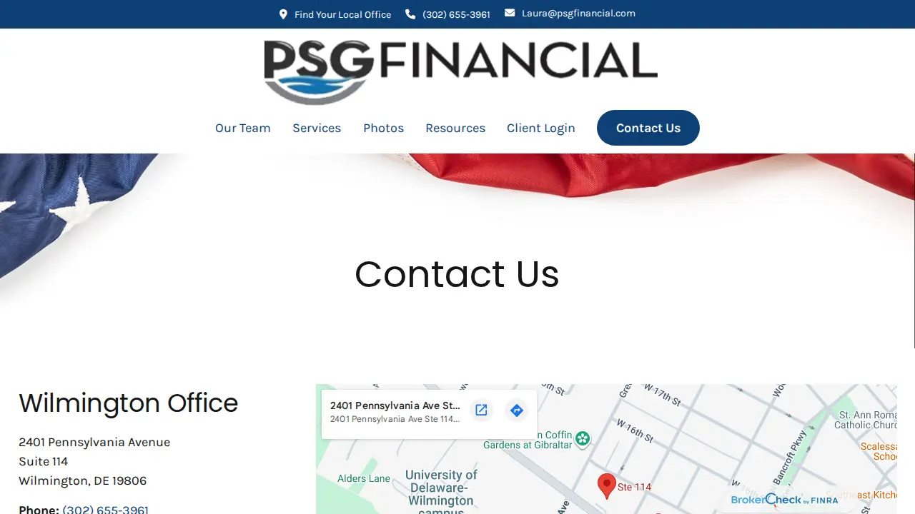 PSG Financial page