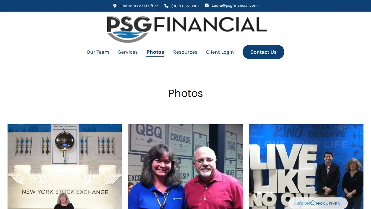 PSG Financial page