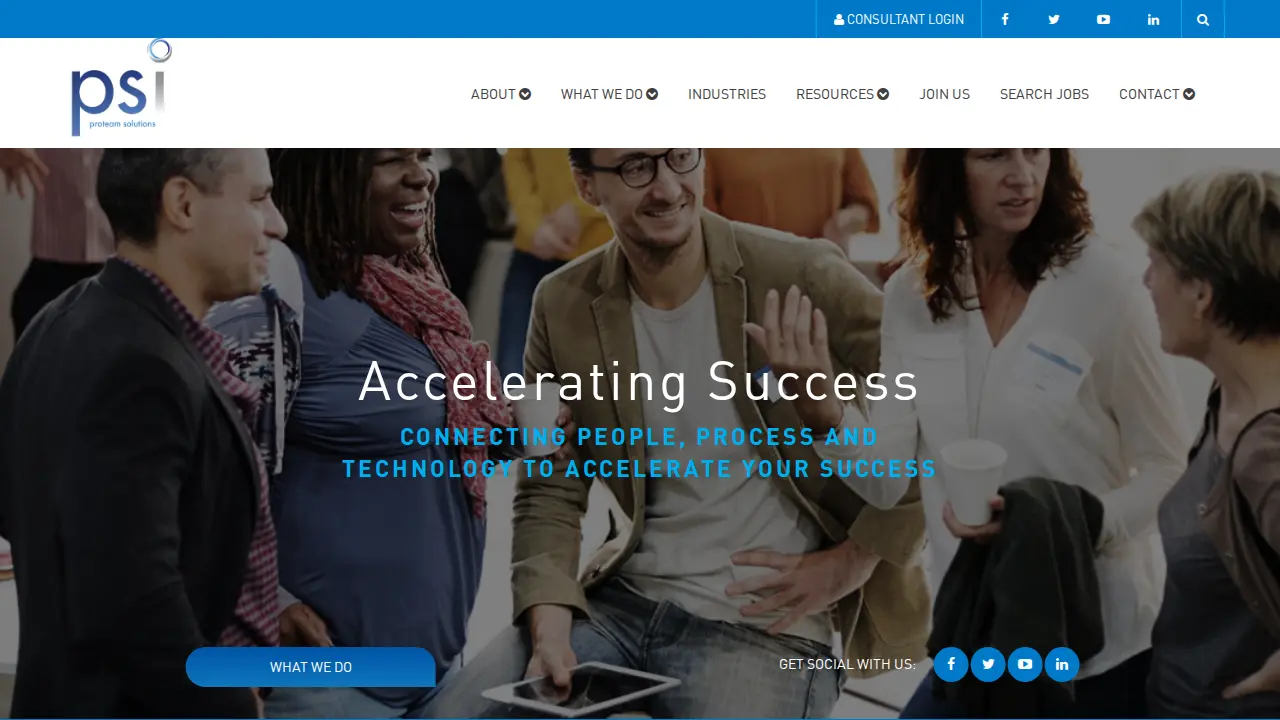 Proteam Solutions website