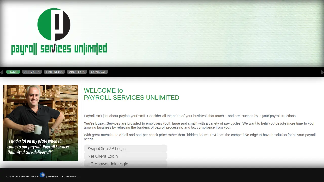 Payroll Services Unlimited website