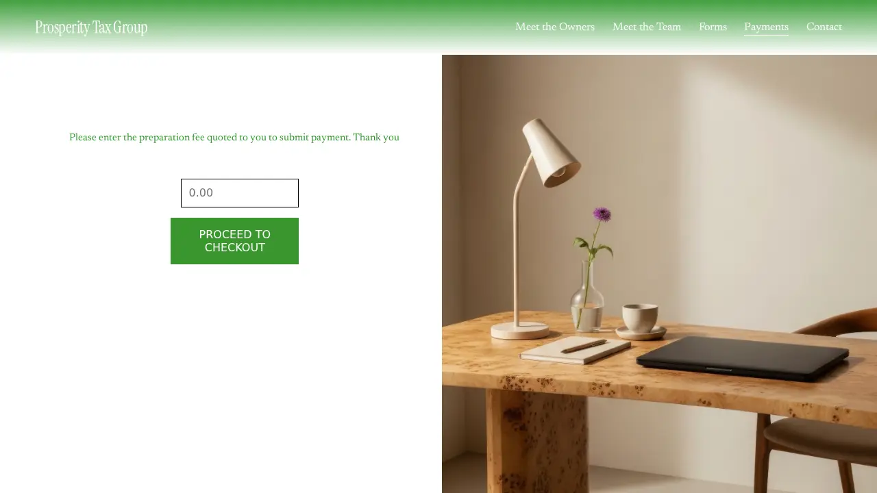 Prosperity Tax Group page