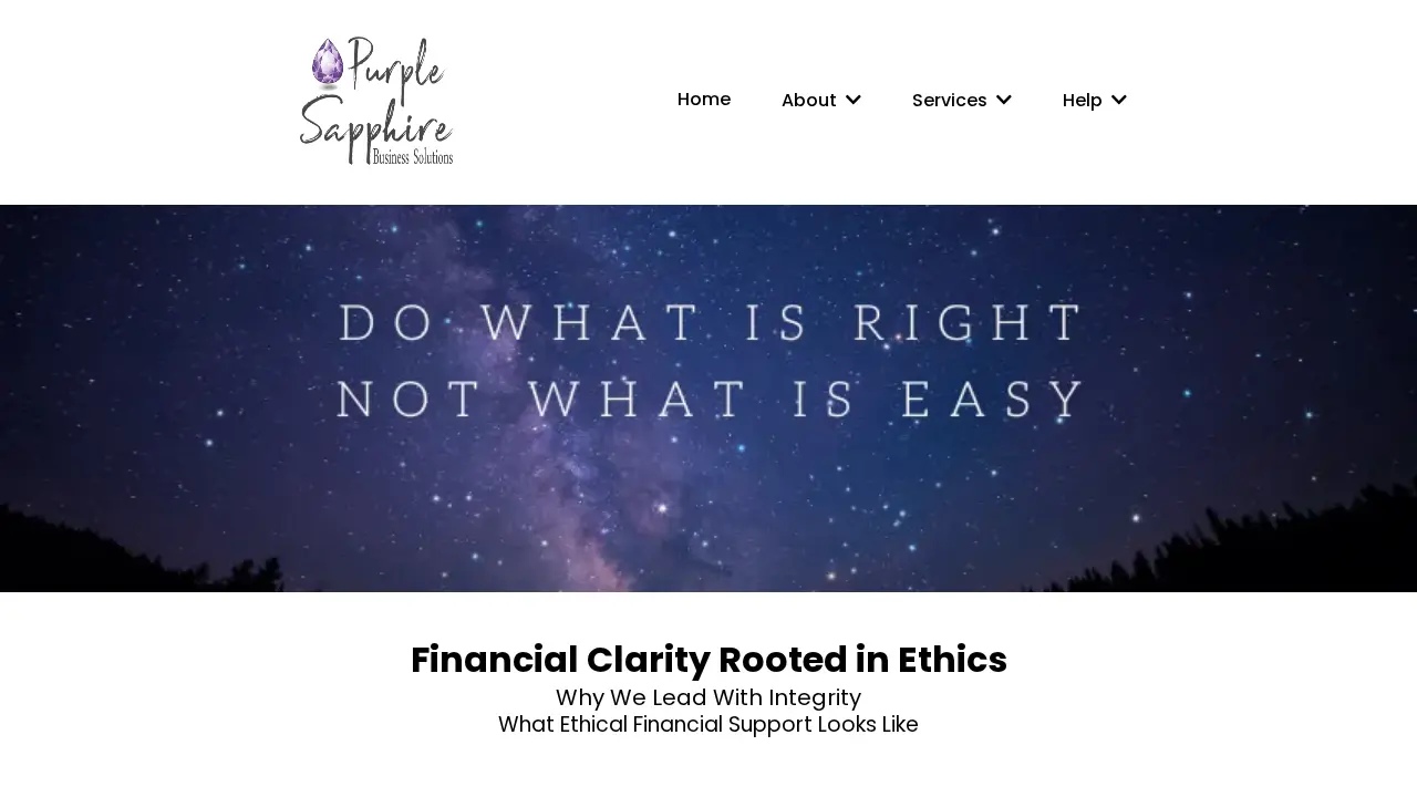 Purple Sapphire Business Solutions, LLC page
