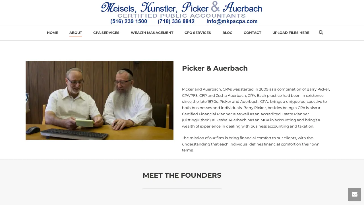 Picker & Auerbach, CPAs page