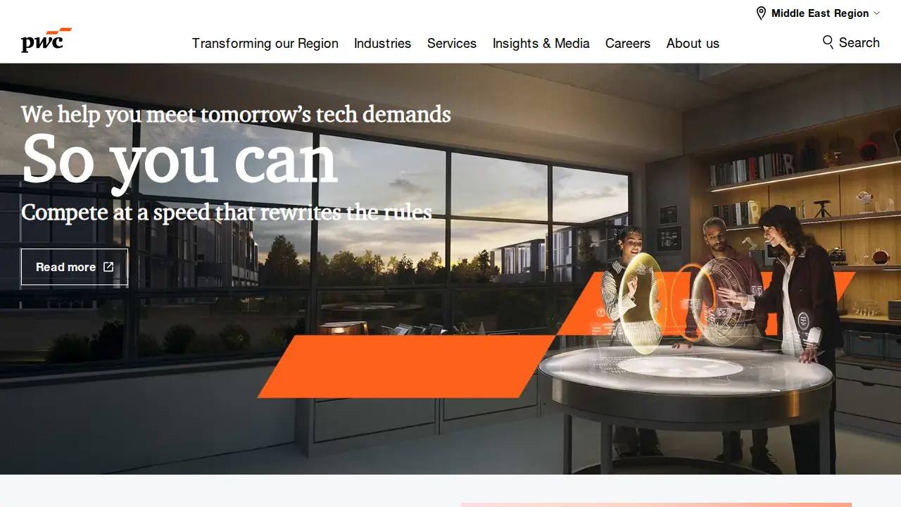 PricewaterhouseCoopers page