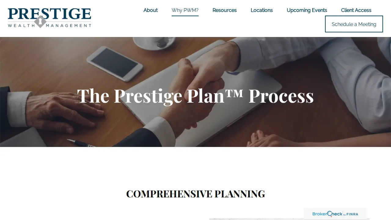 Prestige Wealth Management page