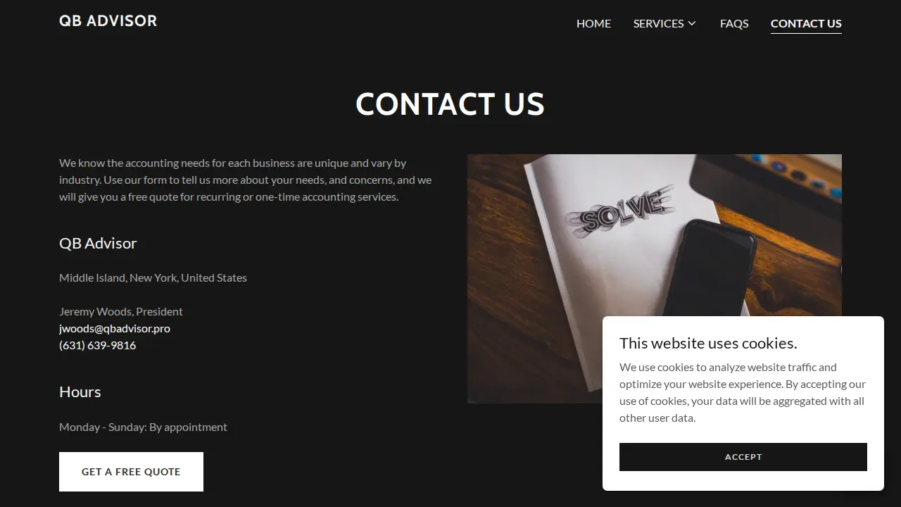 QB Advisor page