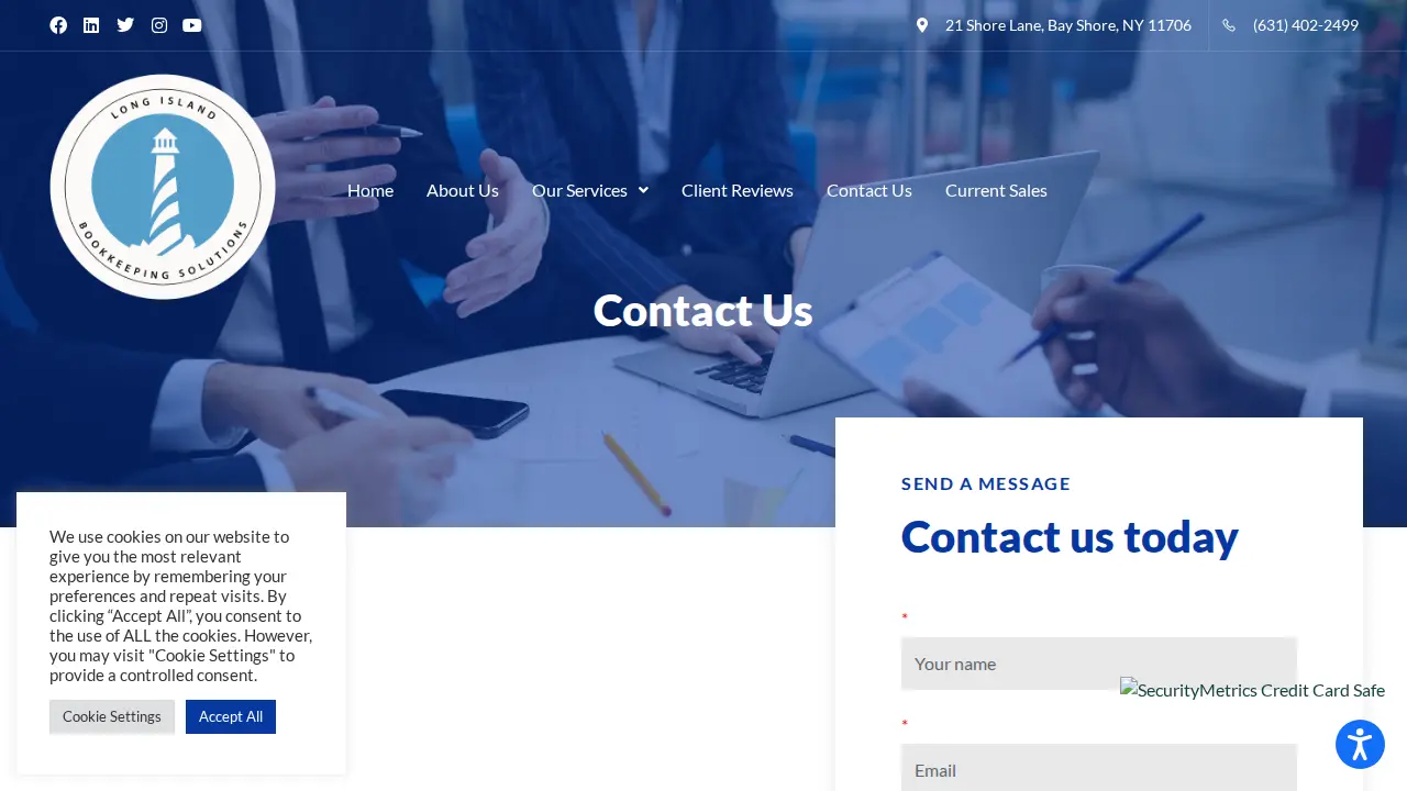 Long Island Bookkeeping Solutions page