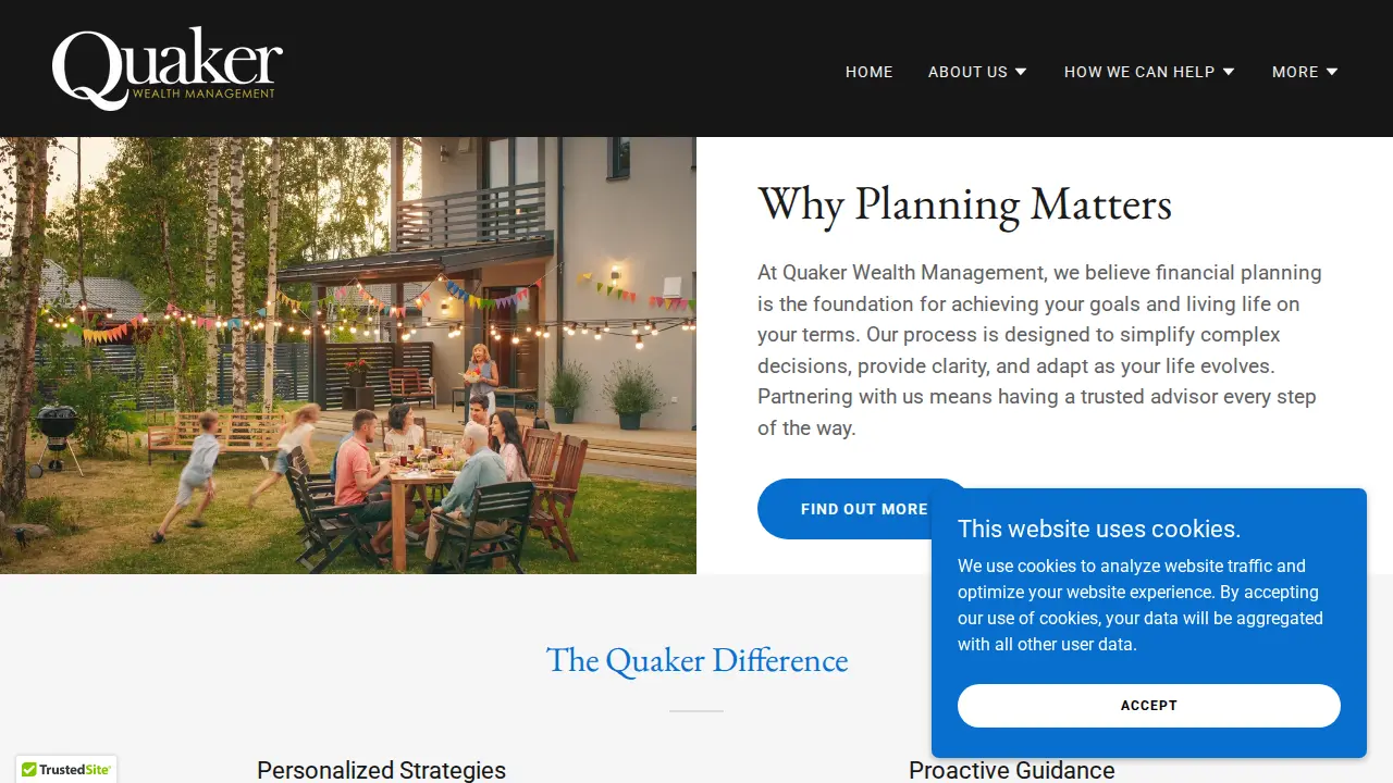 Quaker Wealth Management page
