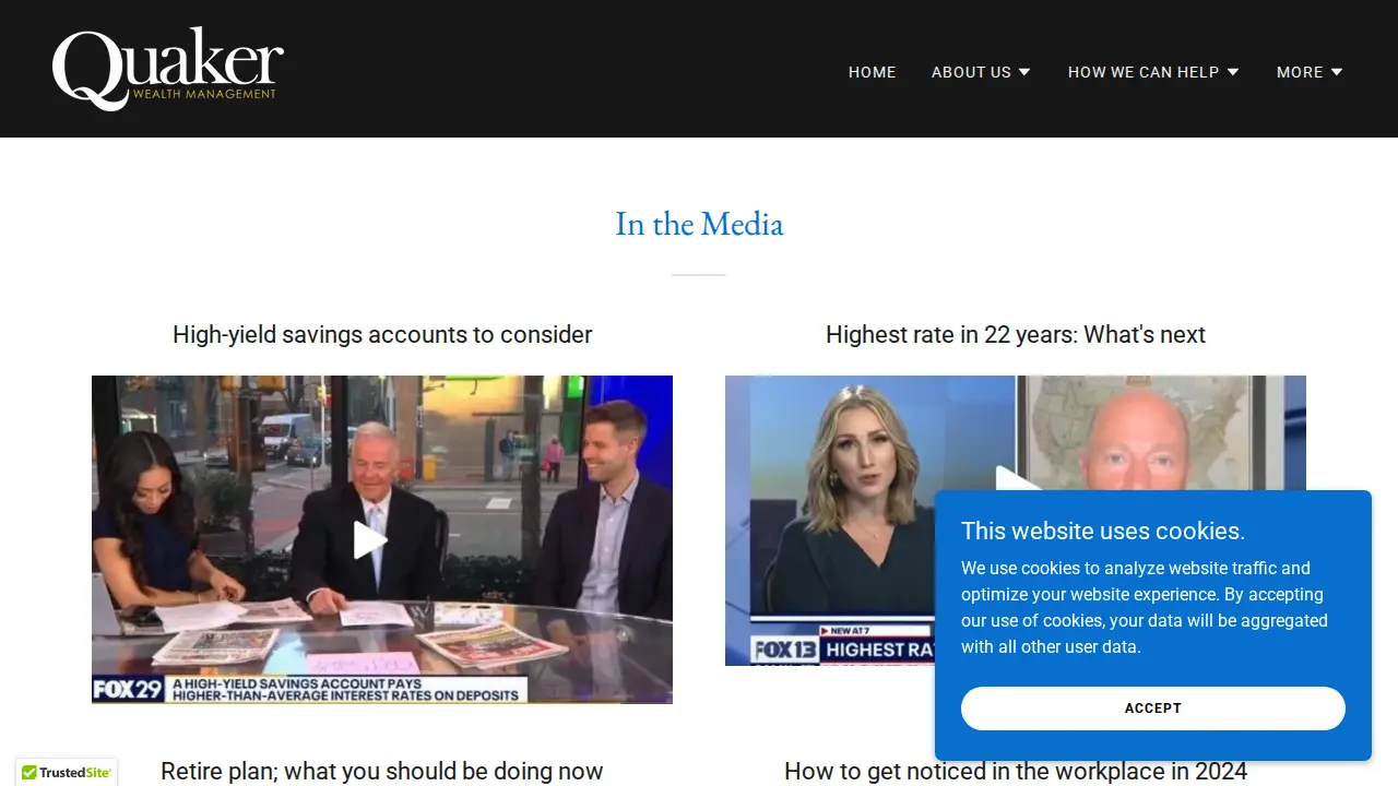 Quaker Wealth Management page
