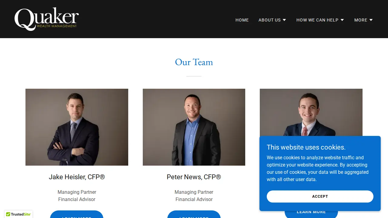 Quaker Wealth Management page