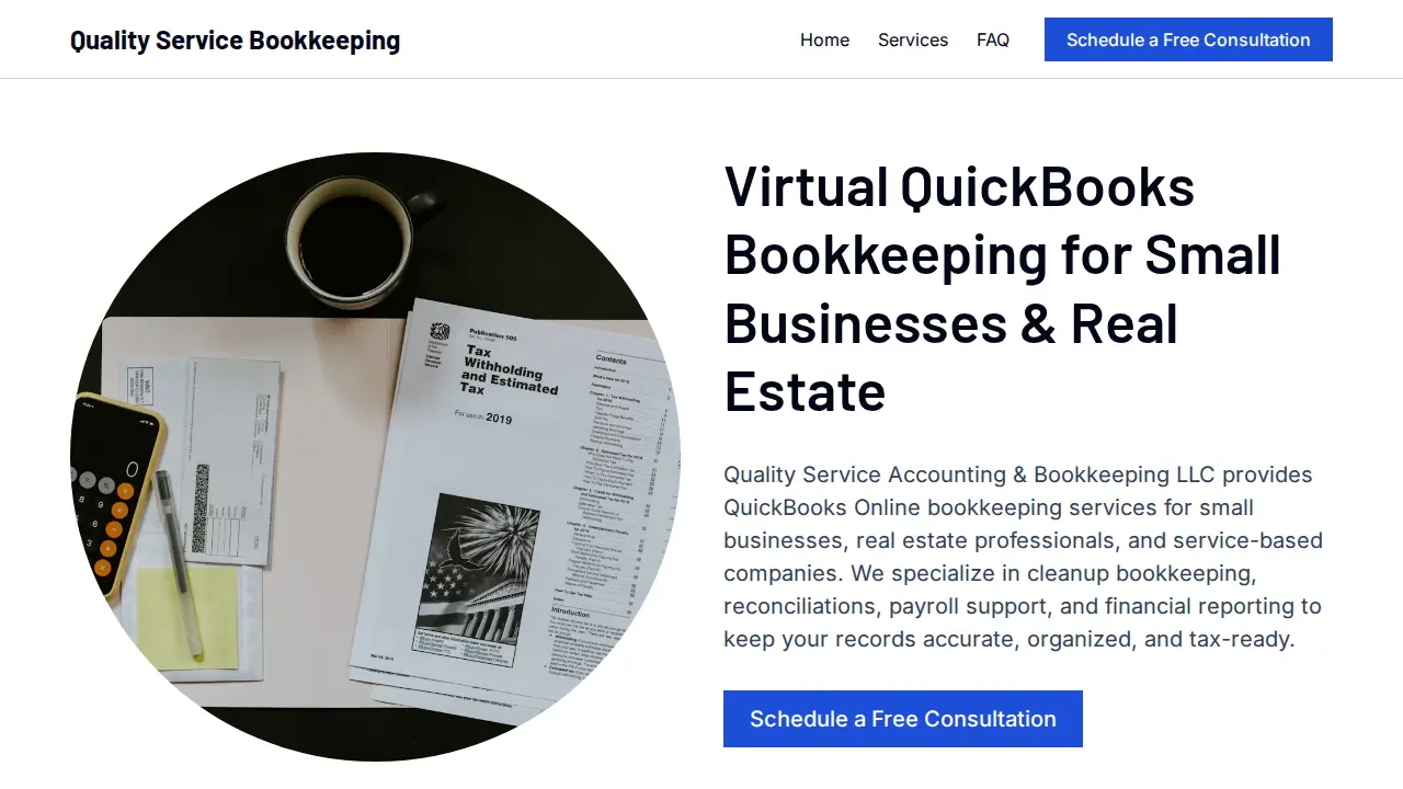 Quality Service Accounting and Bookkeeping LLC page