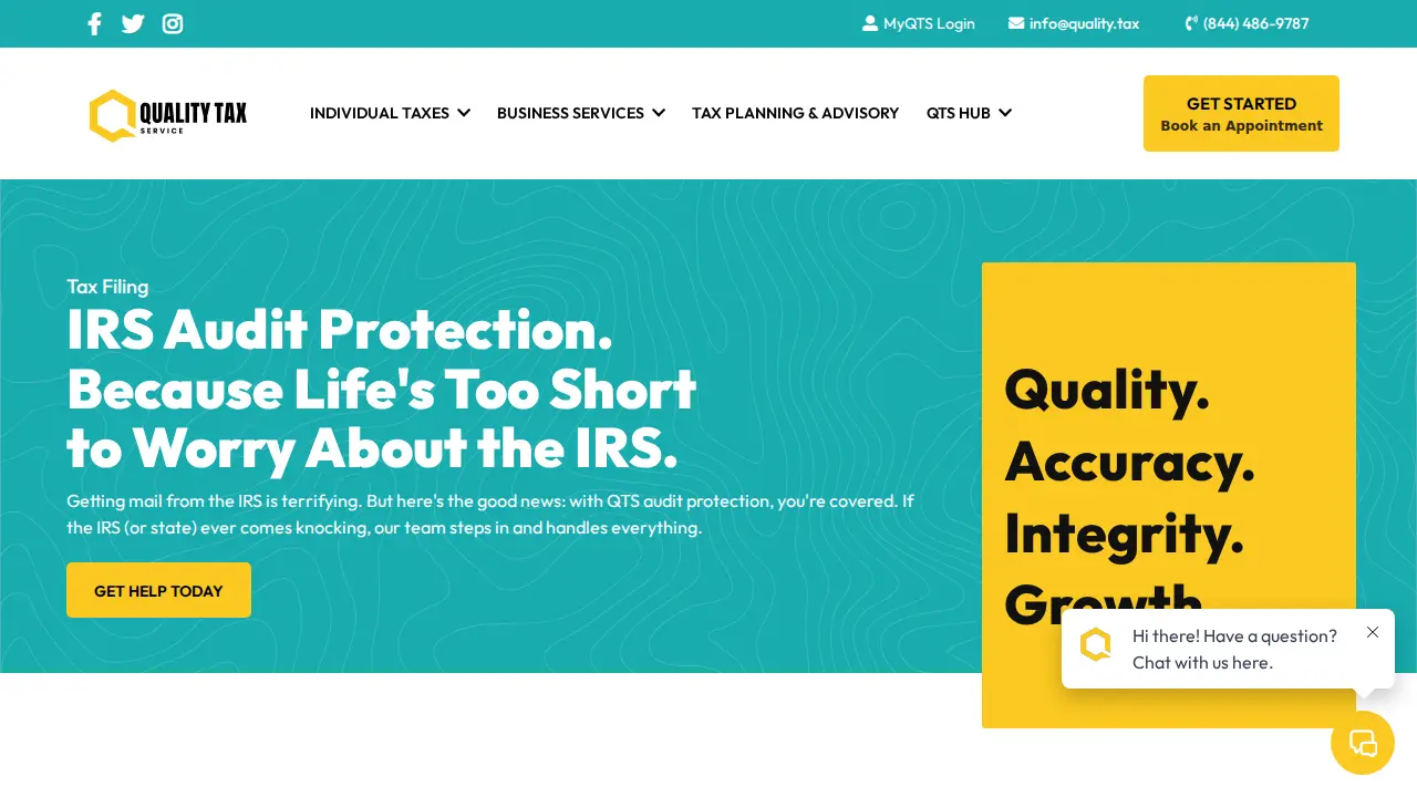 Quality Tax Service page
