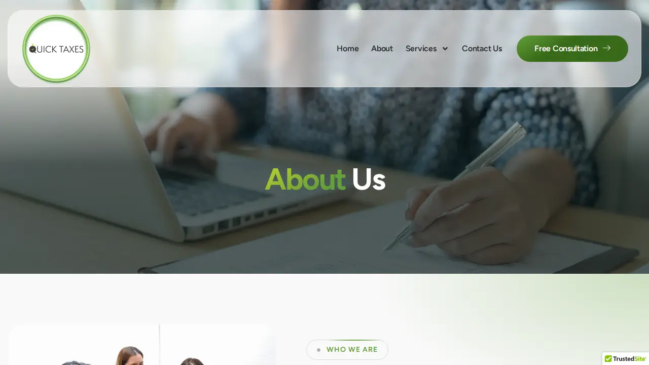 Quick Taxes page