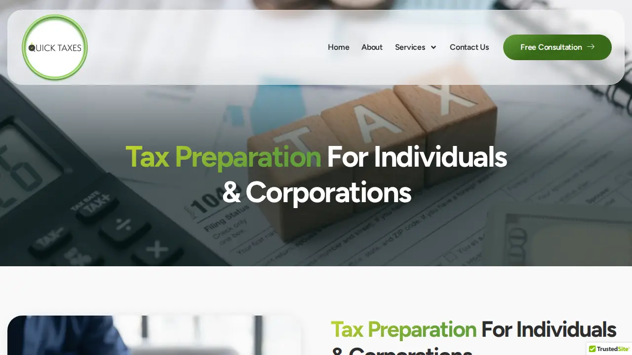 Quick Taxes page