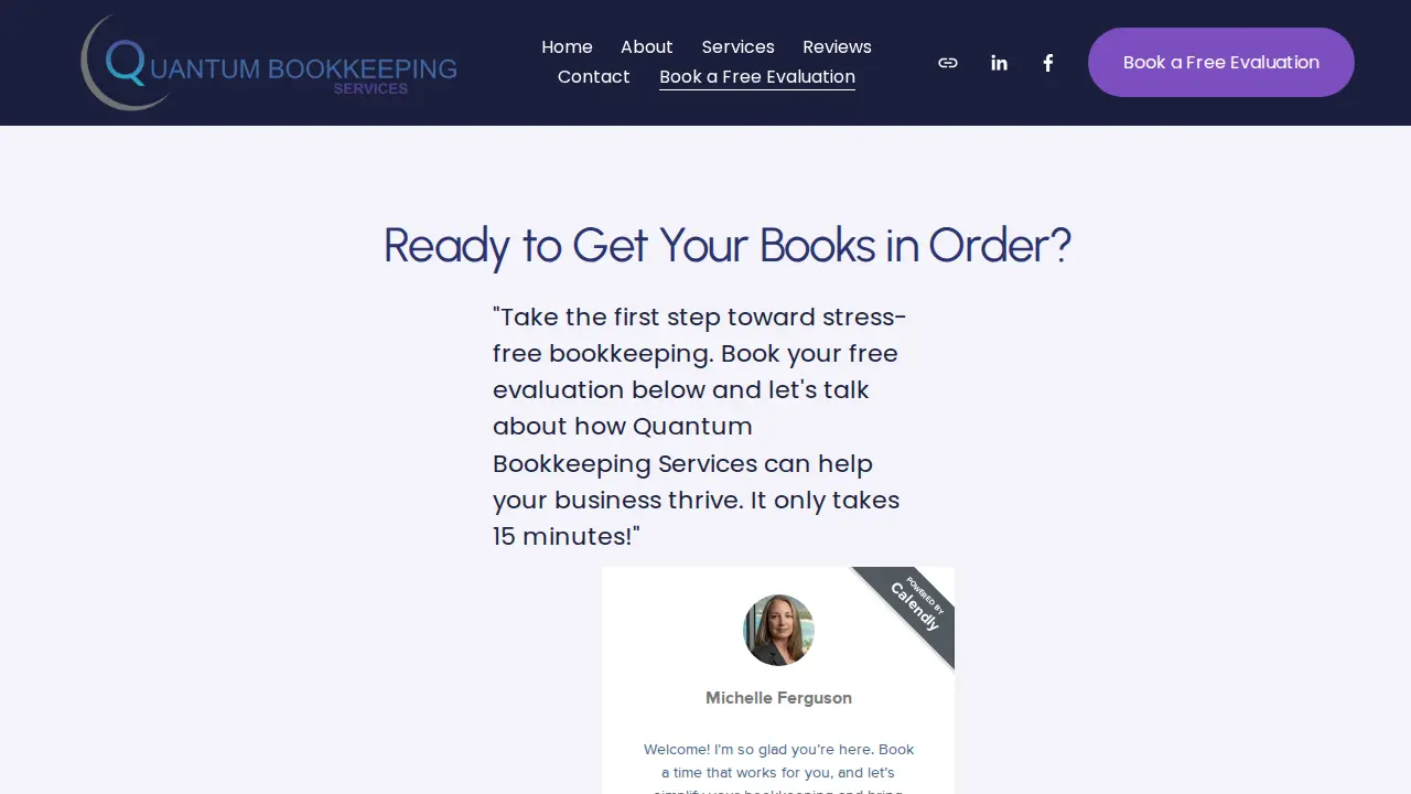 Quantum Bookkeeping Services page