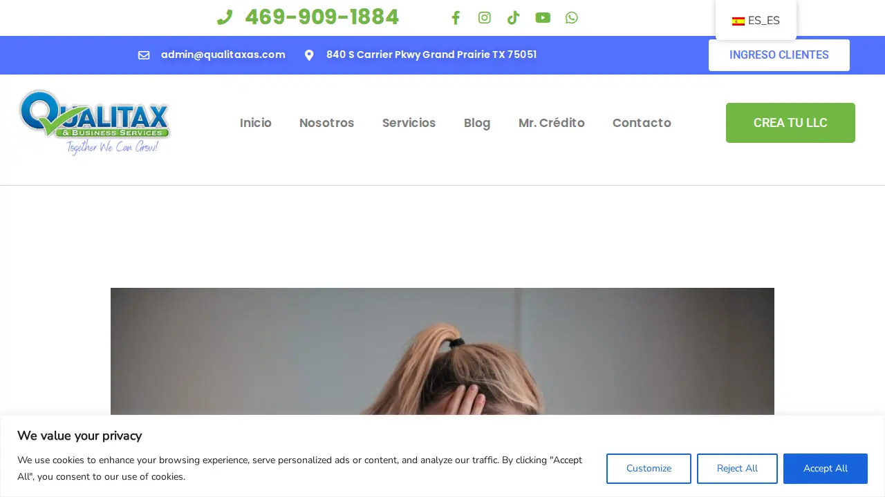 Qualitax & Business Services page