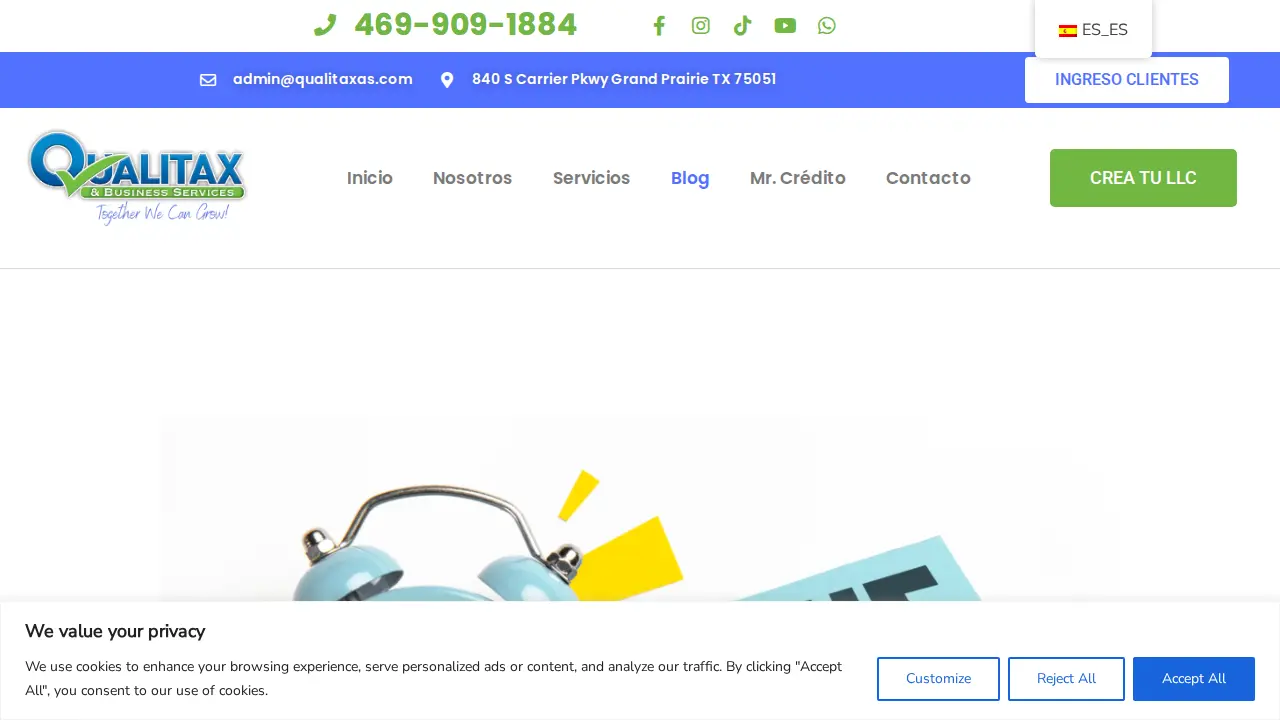 Qualitax & Business Services page
