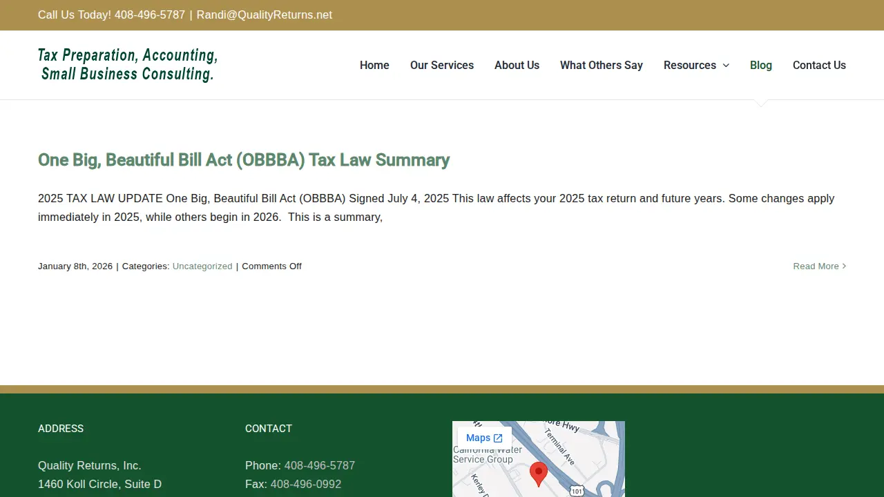 Quality Returns-Enrolled Agent page