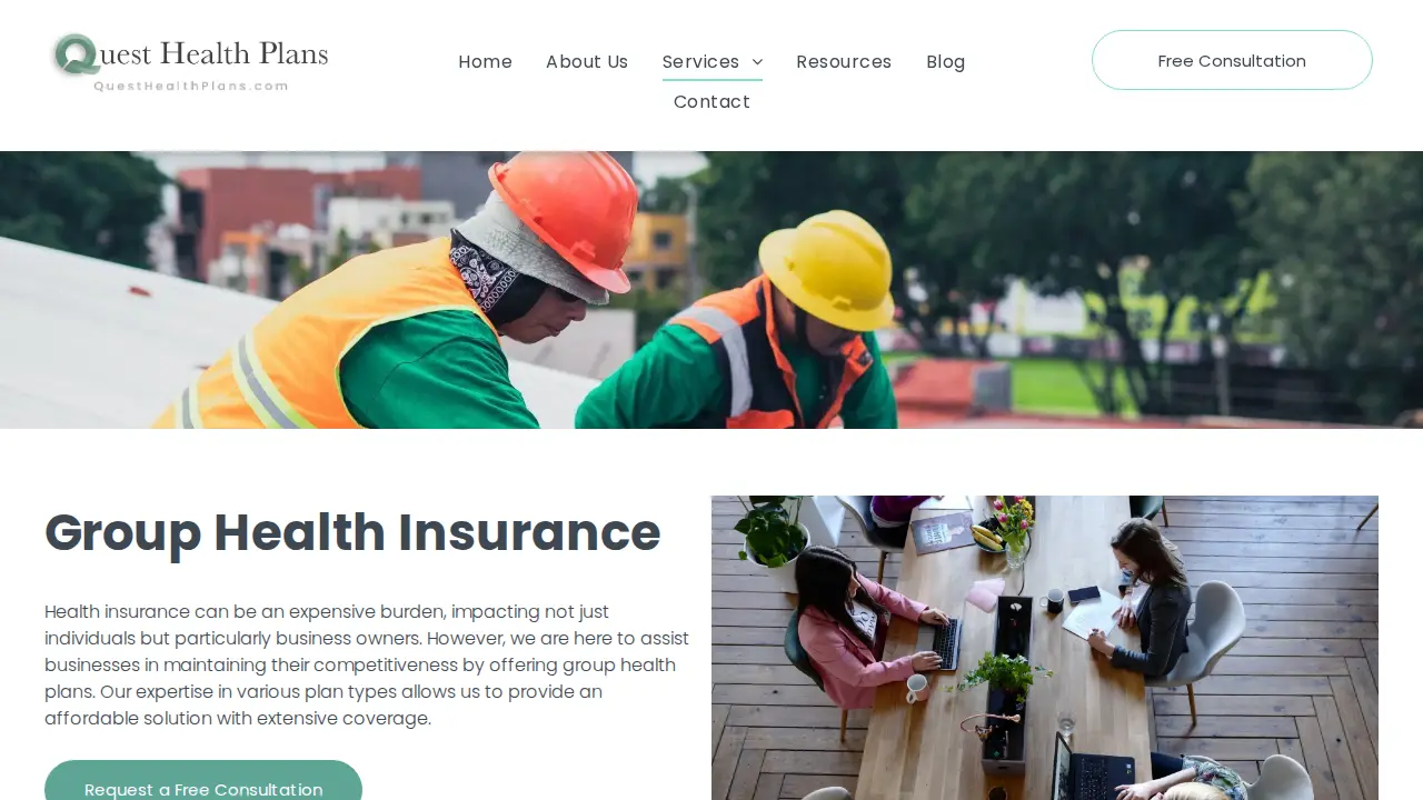 Quest Health Plans page