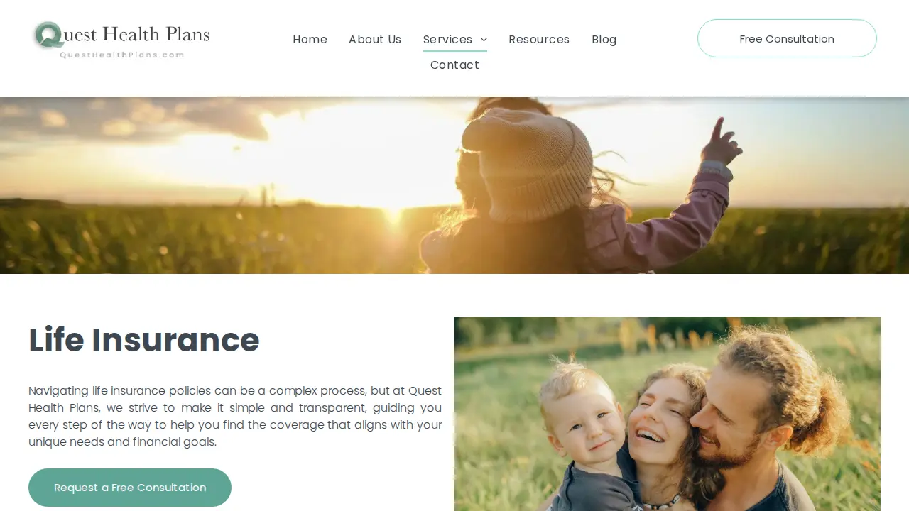 Quest Health Plans page