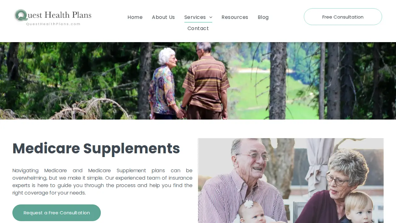 Quest Health Plans page