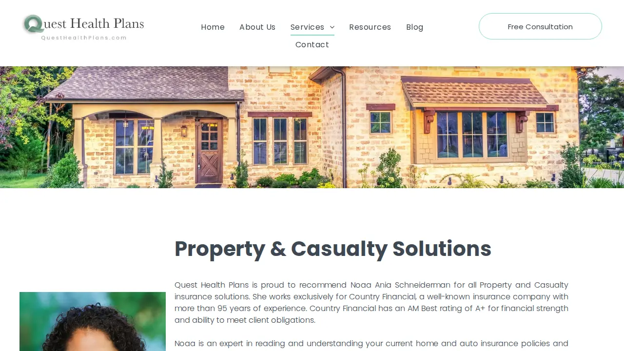 Quest Health Plans page