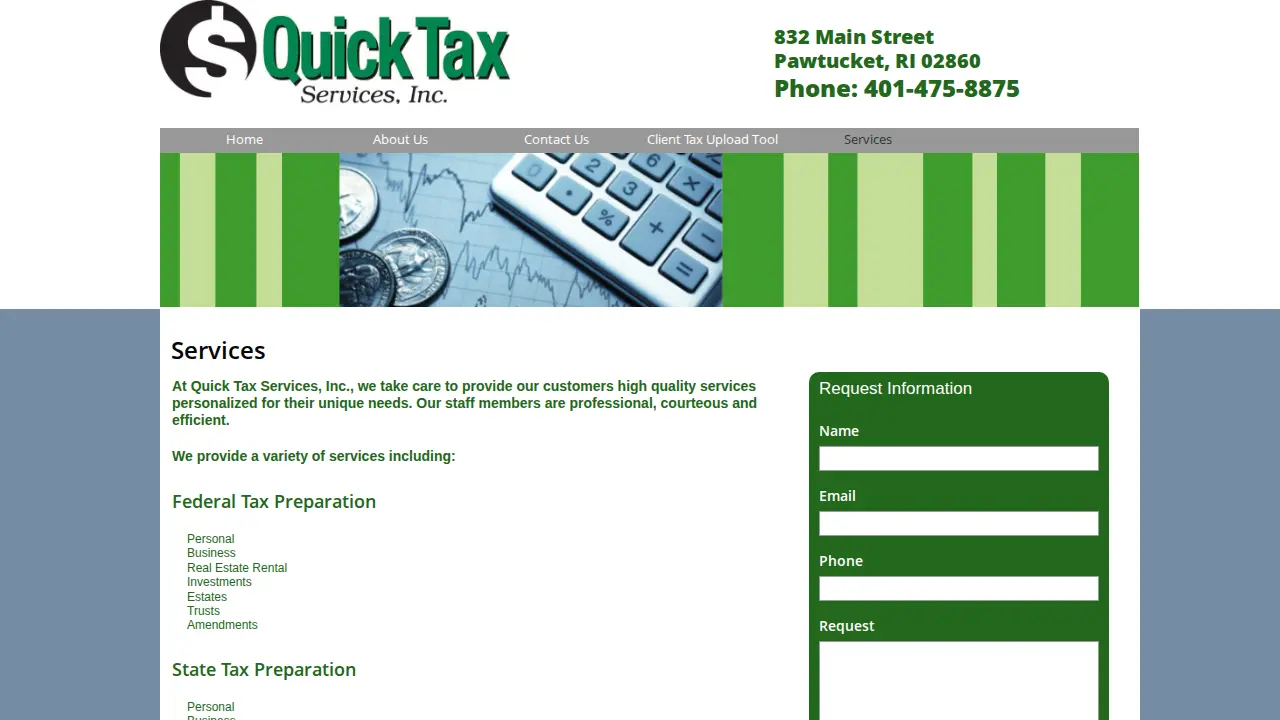 Quick Tax Services, Inc. page