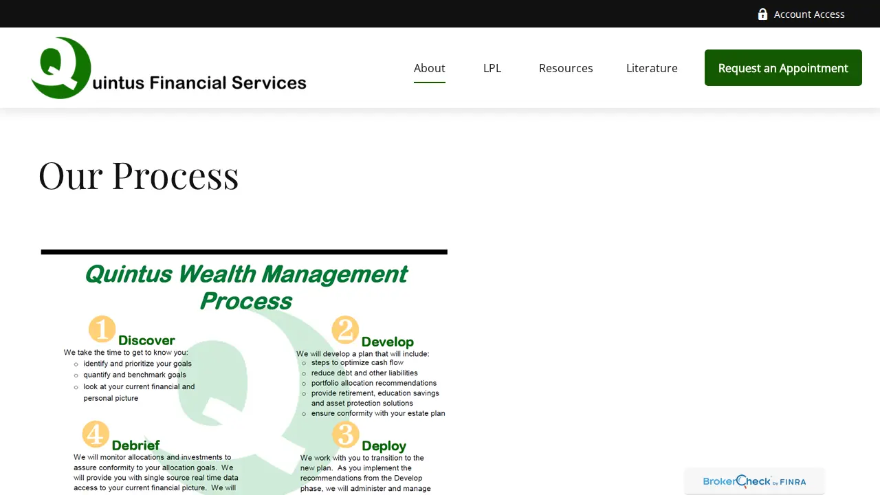 Quintus Financial Services page