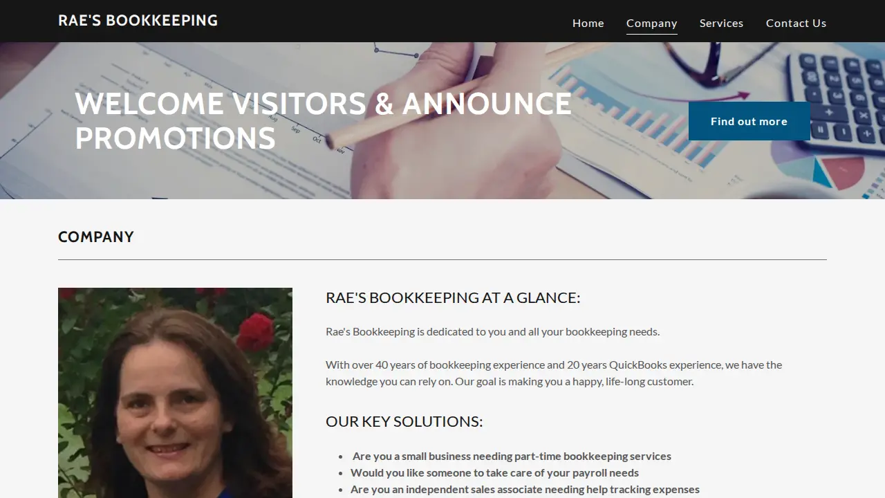 Rae's Bookkeeping page